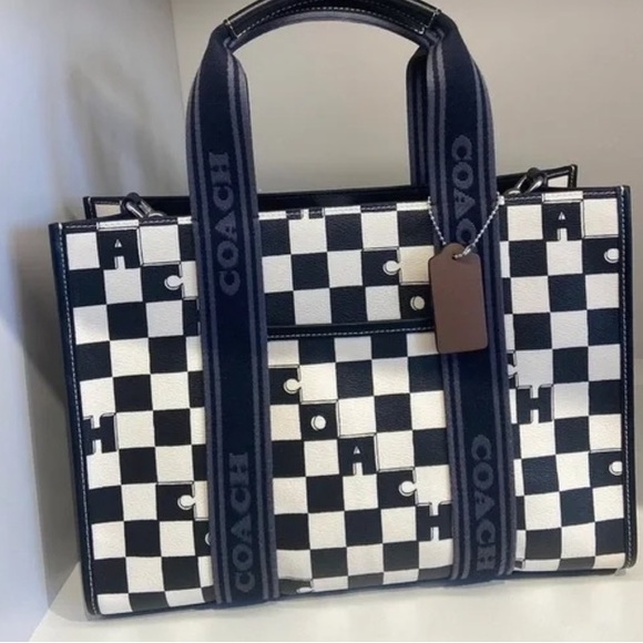 coach Smith Tote With Checkerboard Print CR101 - Picture 4 of 5